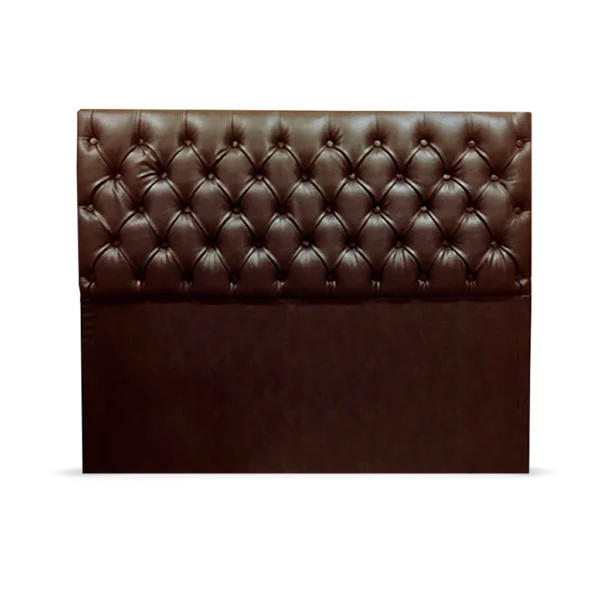 Respaldo Capitoné | Ecocuero Marrón 150cm