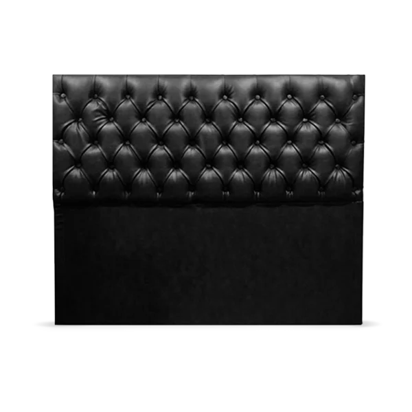 Respaldo Capitoné | Ecocuero Negro 180cm